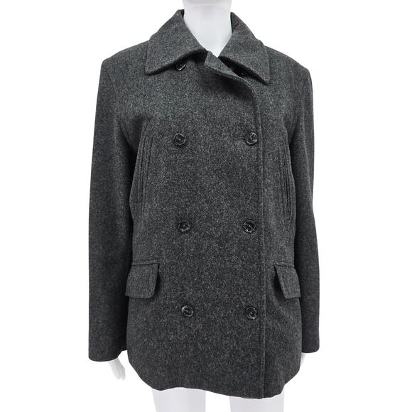 J.Crew Women's Wool Blend Pea Coat Gray M - Picture 1 of 7